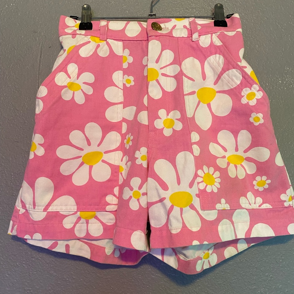 Big Bud Press pink LAZY DAISY work pants SHORTS XS